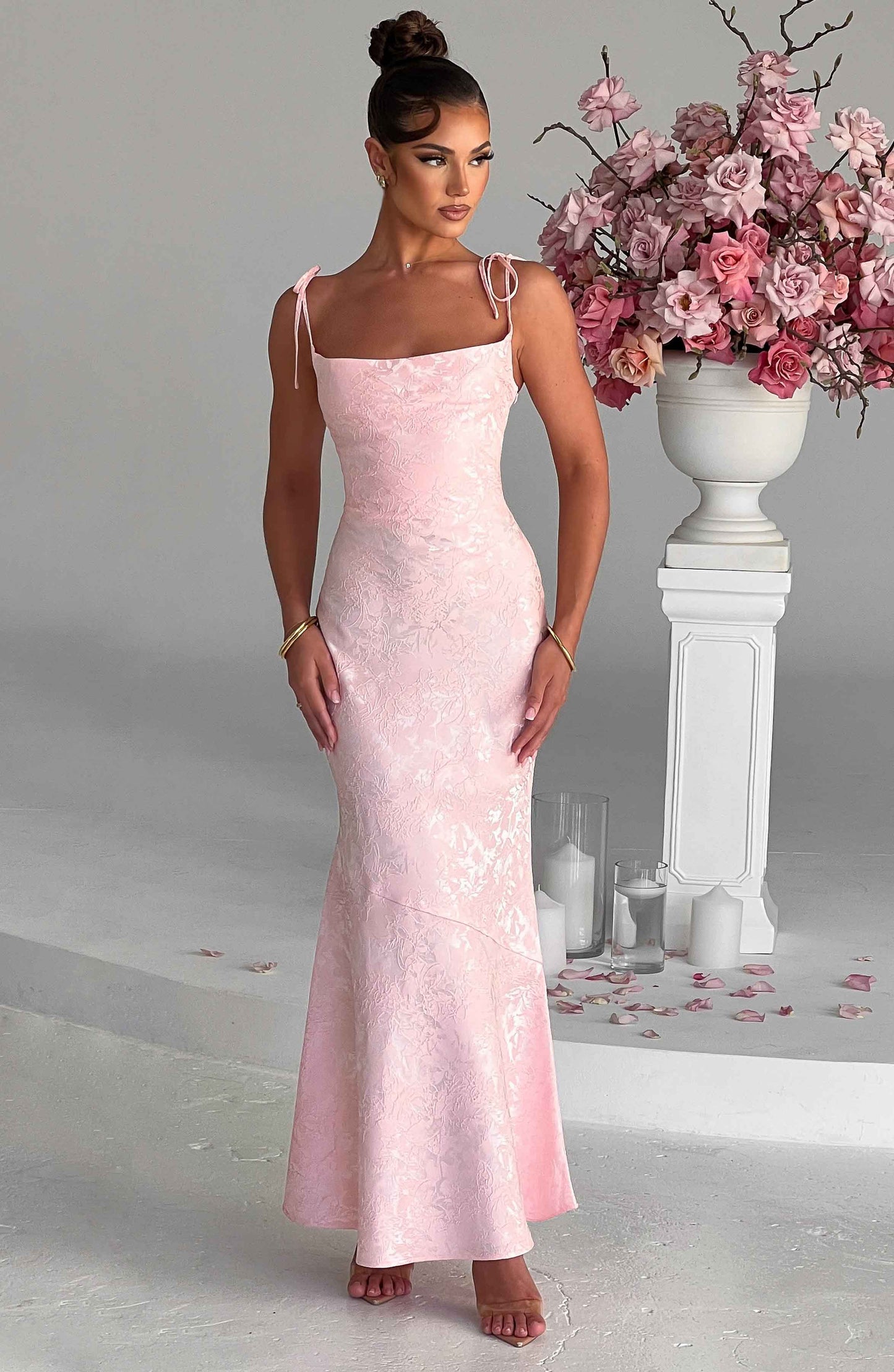 Whitney Maxi Elbise - Pembe