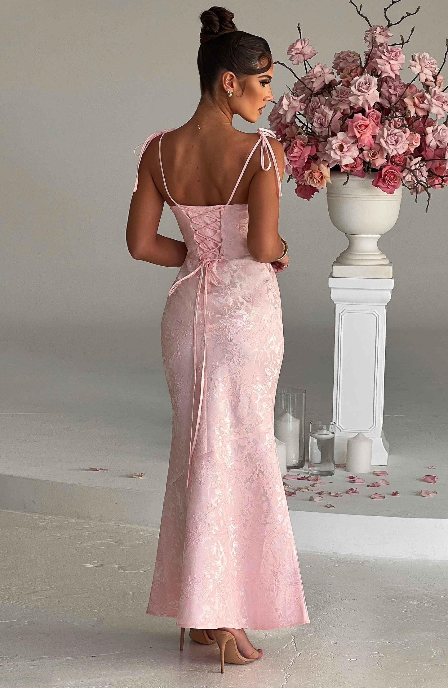 Whitney Maxi Elbise - Pembe