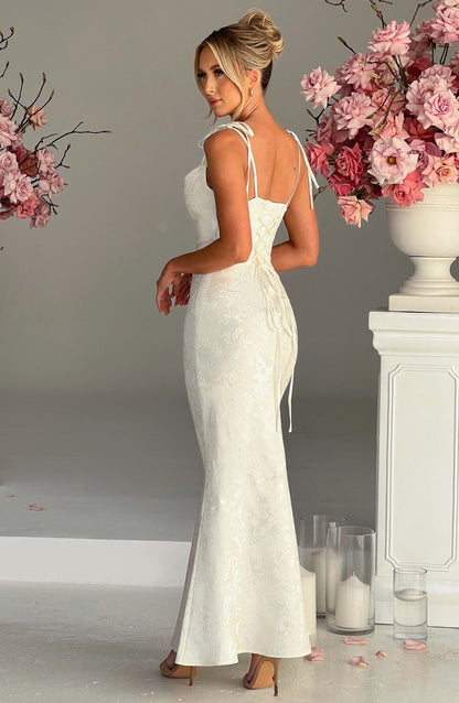 Whitney Maxi Elbise - Fildişi