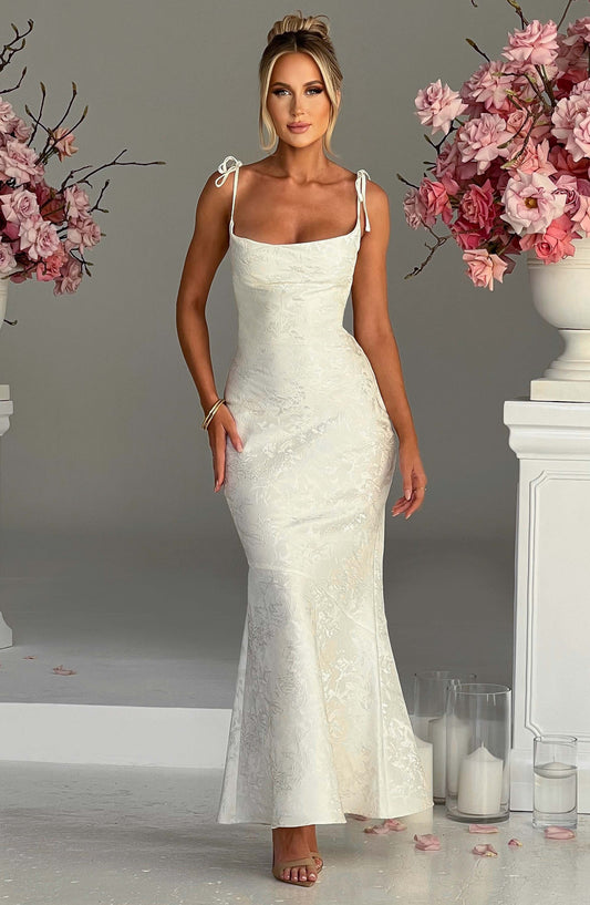 Whitney Maxi Elbise - Fildişi